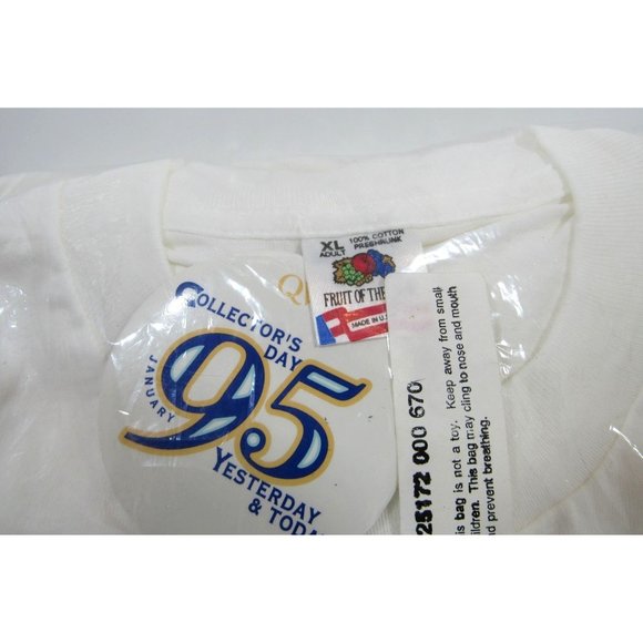 T-Shirt Vintage Collector's Day January 95 Yesterday & Today With Pin Size XL - Picture 4 of 4